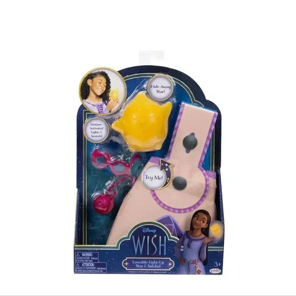 Disney Wish Loveable Light-Up Star & Satchel - Picture 1 of 5